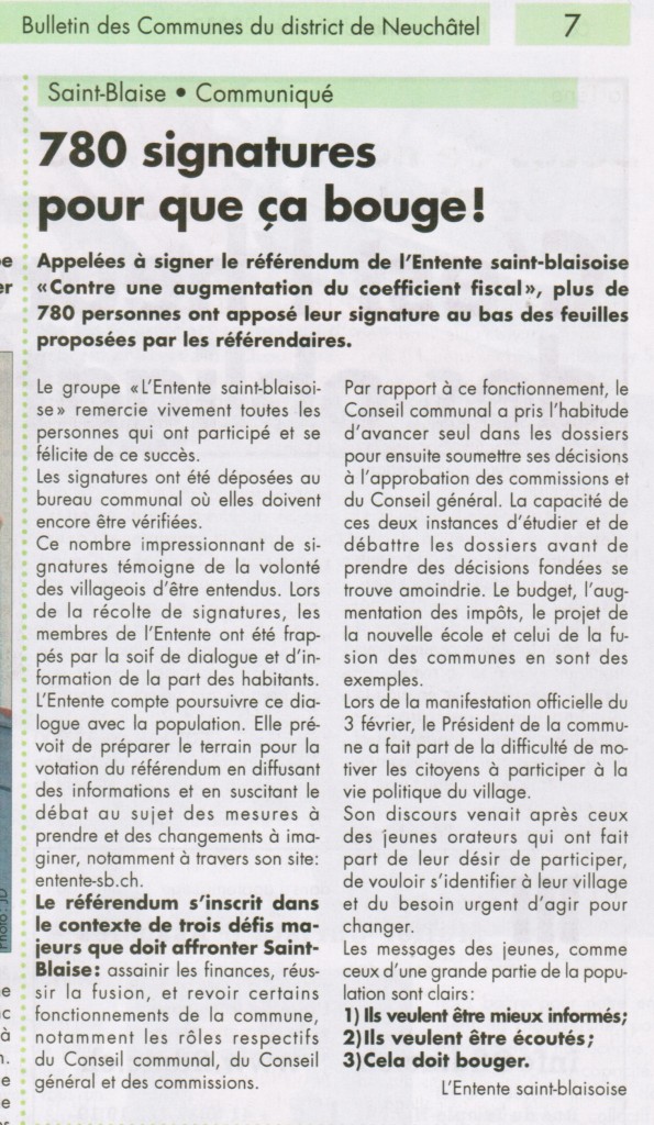 08-02-2013: Article dans le Bulcom