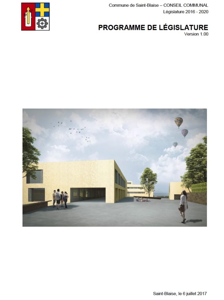 Le programme de  législature du Conseil communal